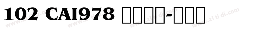 102 CAI978 常规中欧字体转换